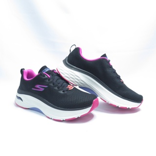 Skechers MAX CUSHIONING HYPER BURST 女跑鞋128308WBKPK 寬楦 黑