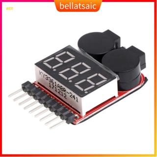 1-8S Lipo/Li-ion/Fe RC Boat Battery 2 In 1 Tester LED Low Vo