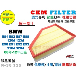 【CKM】寶馬 BMW E81 E87 120d 123d E90 E91 318 320 空氣濾芯 引擎濾網 空氣濾網