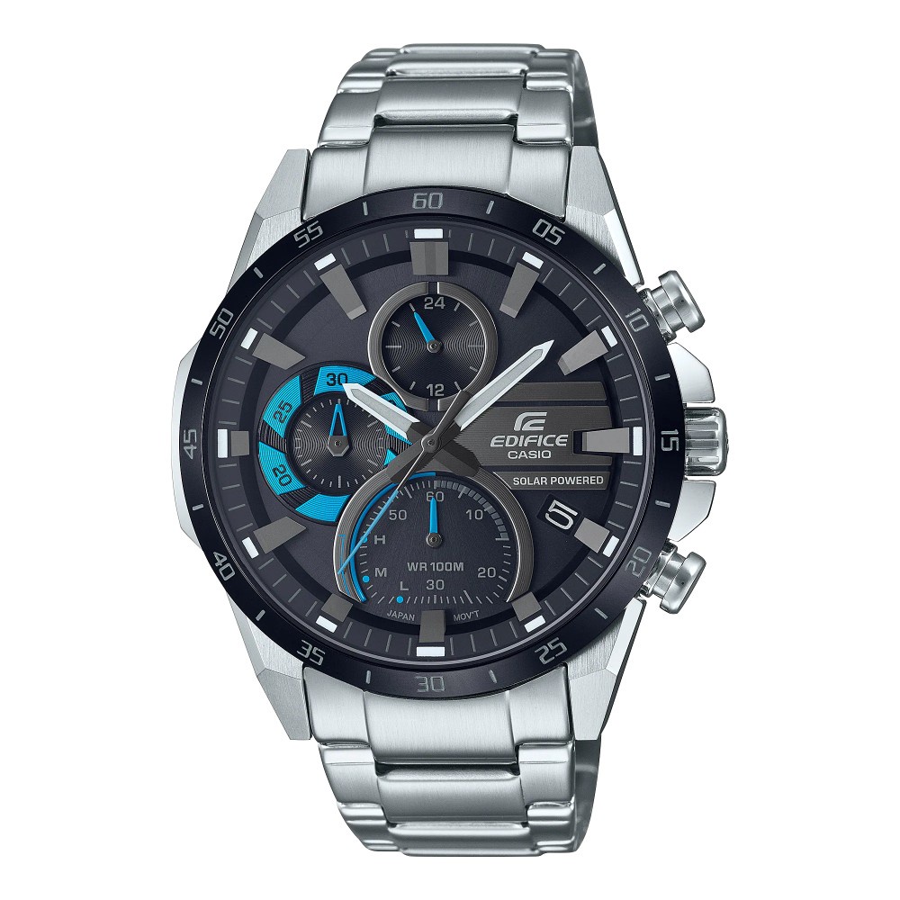 CASIO 卡西歐 (EQS-940DB-1BV) EDIFICE【台灣原廠公司貨】太陽能三眼計時腕錶