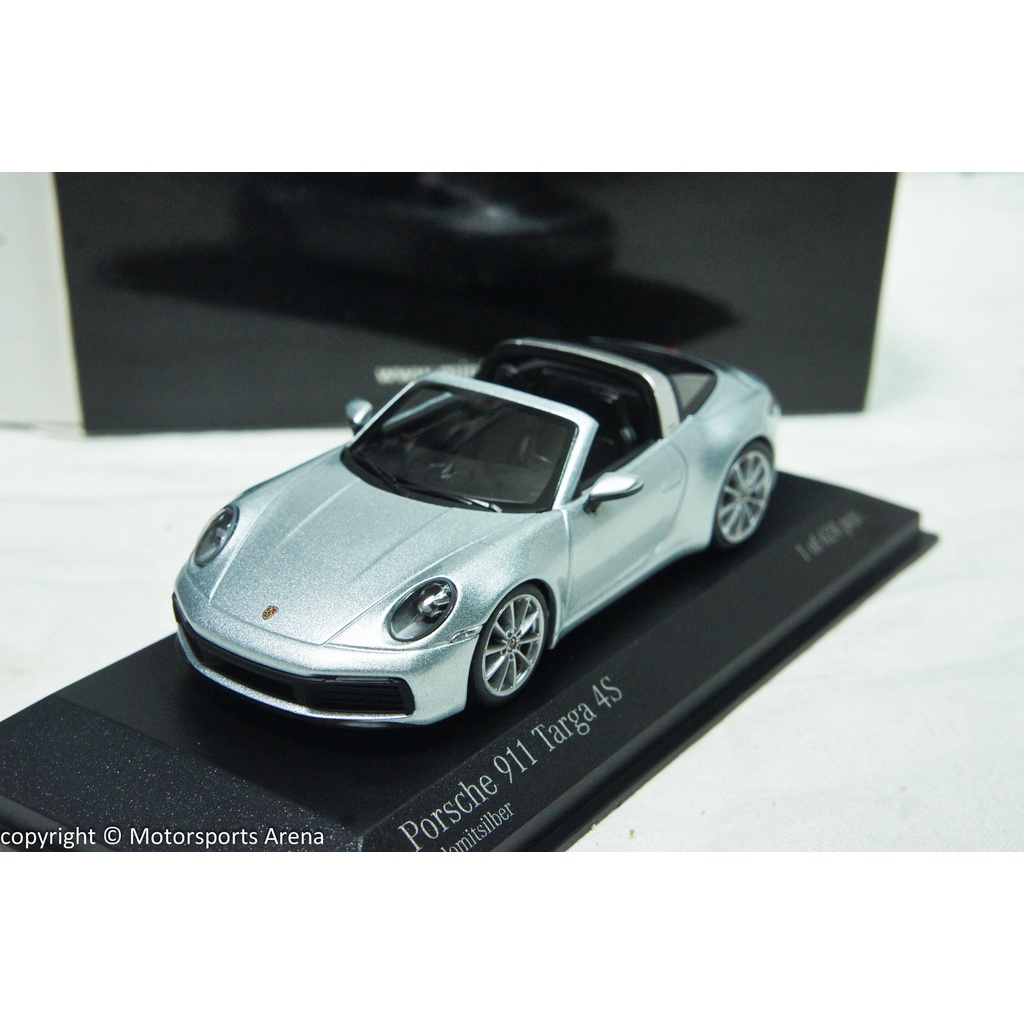 【現貨特價】1:43 Minichamps Porsche 911 Targa 4S 2020 992 銀色/深灰