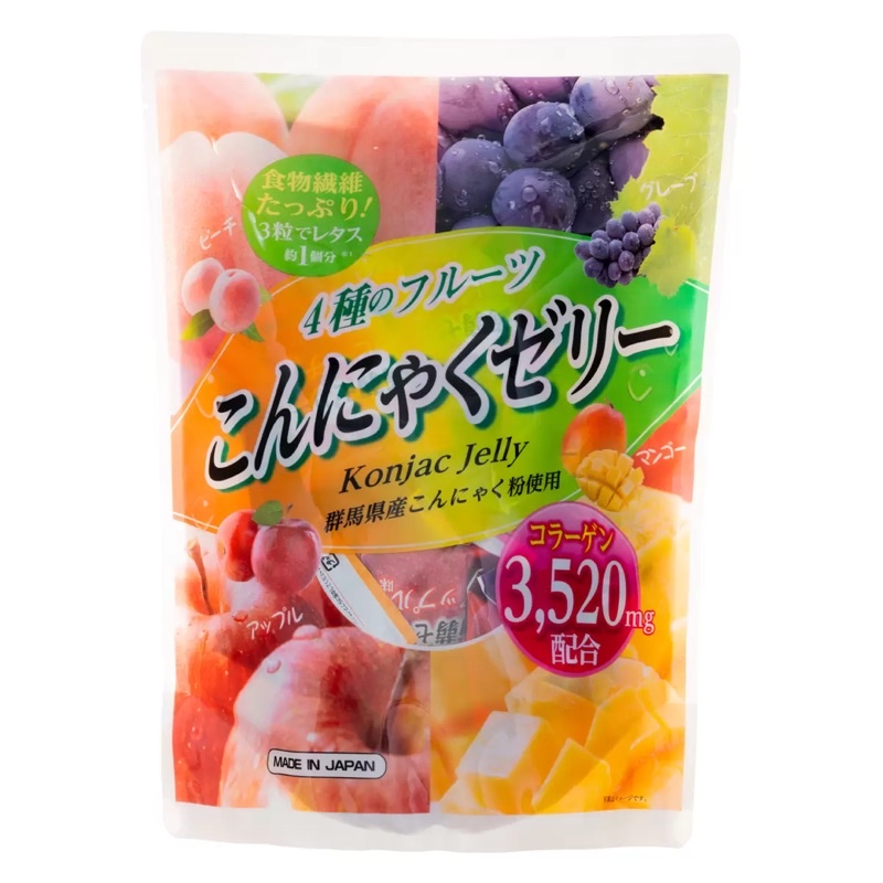 日本好市多Costco 四口味果凍64枚 好吃 分送 方便 幼稚園 兒童 蒟蒻 蘋果 桃子