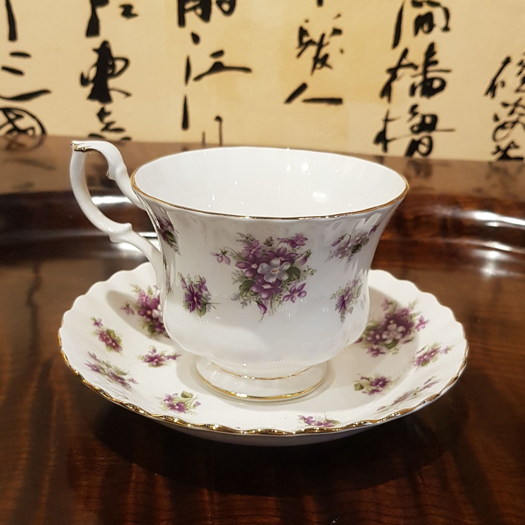 英國 Royal Albert甜蜜紫羅蘭骨瓷杯組 咖啡杯 擺飾品 骨瓷咖啡杯 茶杯 骨瓷茶具 骨瓷杯 午茶組 咖啡杯碟