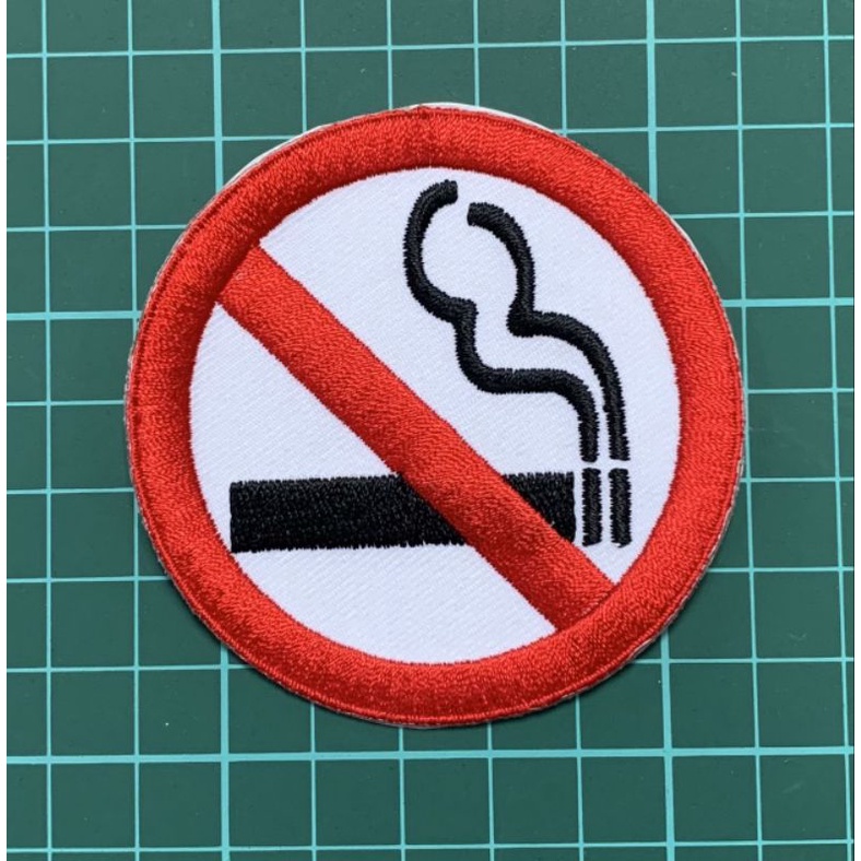 [刺繡專家] 禁止吸菸 布貼 自黏膠 可隨意貼黏 Uber 多元 計程車 公車 公共場所 可用