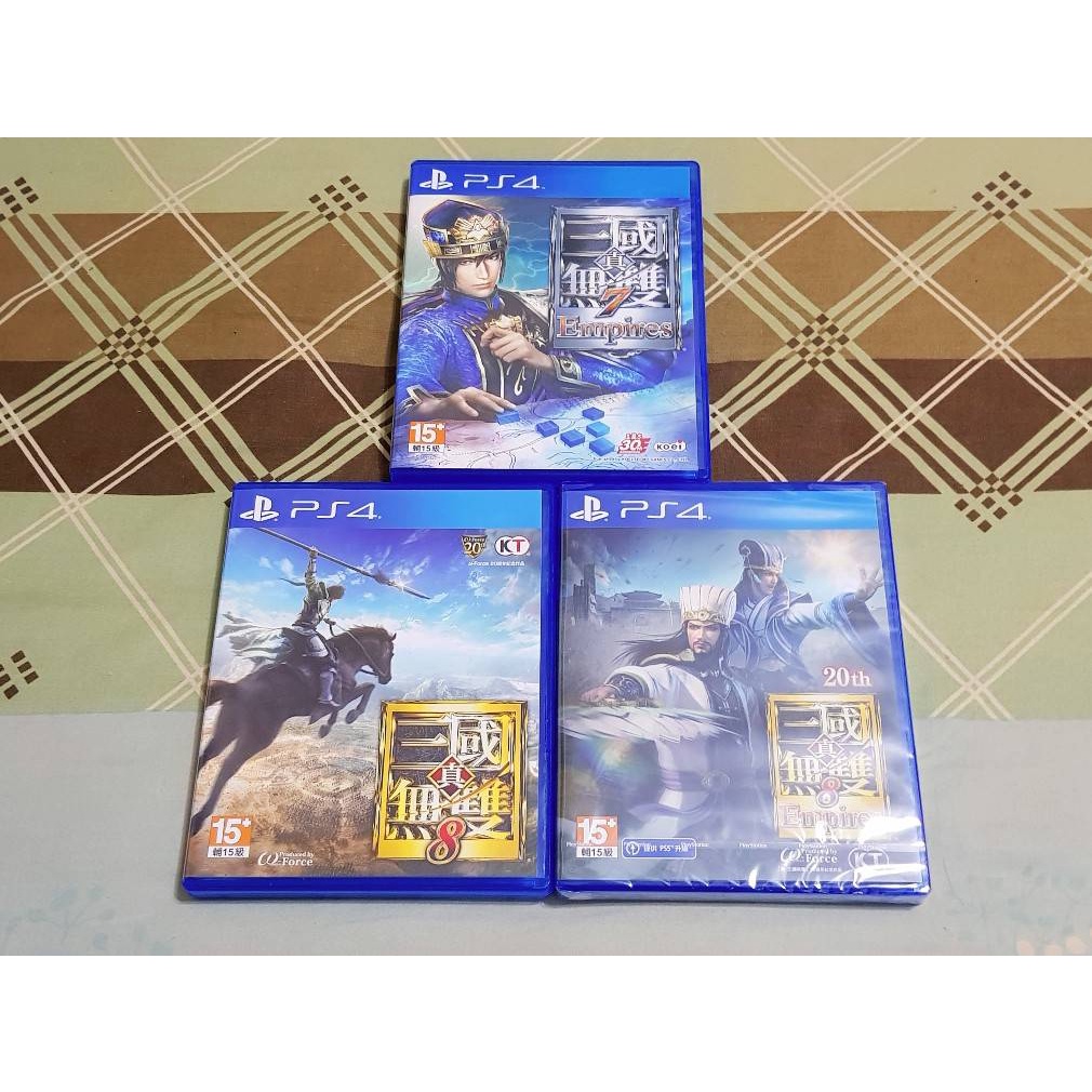 PS4真三國無雙系列3片合售(7代帝王傳+8代+8代帝王傳)都是繁體中文版