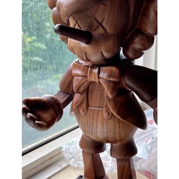 Kaws X 小木偶 Pinocchio 木頭 高端 1:1 原版復刻 卡扣關節 皮諾丘 匹諾曹 潮玩 雕塑 木質 擺件
