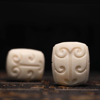 鹿角根付🥰自然脫落駝高密度天然鹿角雕刻手串文玩配飾回紋背雲百香籽大小金剛108星月菩提diy【波濤文玩/鹿角🦄雕刻】