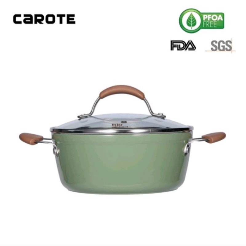 Carote BIO GREEN CASSEROLE 20cm 花崗岩塗層不粘湯鍋煮鍋