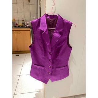 二手9成新 訂製款紫色套裝 背心/款版長褲