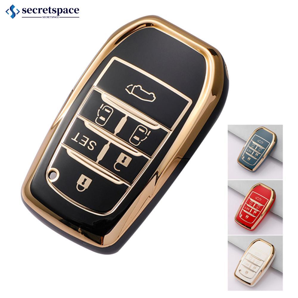 Secretspace 6 按鈕汽車鑰匙包汽車鑰匙套鑰匙殼適用於豐田 Alphard PREVIA 汽車配件 A6M5