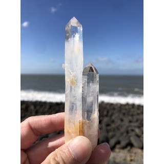 嚴選天然哥倫比亞藍霧水晶 利姆利亞水晶 Blue Smoke Lemurian Quartz Wands 高頻水晶