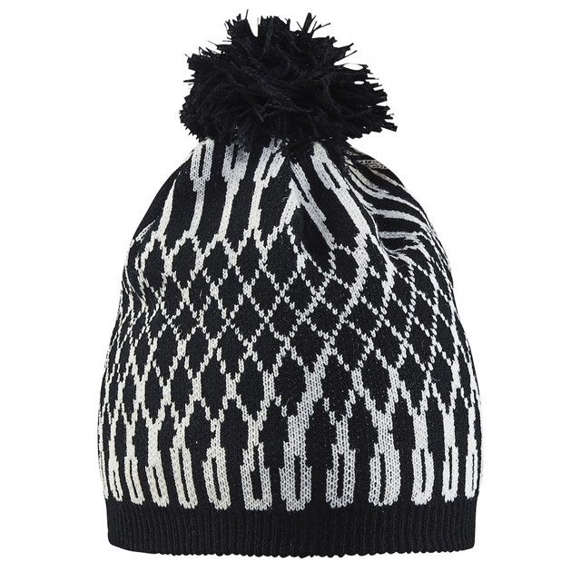 【瑞典 Craft】Snowflake Hat雪花帽.彈性透氣保暖針織羊毛帽.毛線帽/雙層保暖結構_黑色_1905530