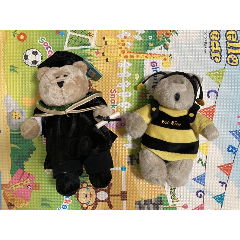 絕版收藏 Starbucks 星巴克熊寶寶：1998年9th 小蜜蜂熊和2018年泰國版畢業禮服款熊～稀有