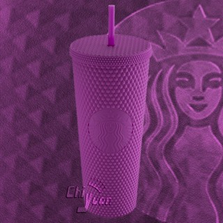 Starbucks 臺灣星巴克 2022 聖誕節 麗紫 桃紫 Bling TOGO冷水杯 24oz 隨行杯 榴槤杯 刺刺