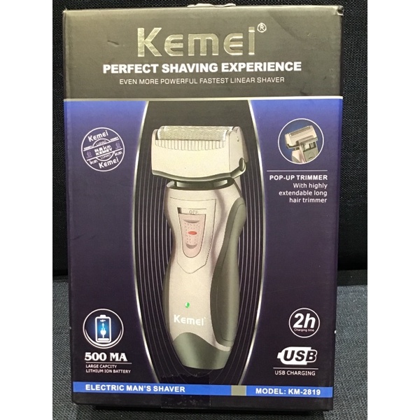 KEMEI 科美 浮動雙網電動刮鬍刀 充電款