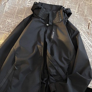 新品外套男 夾克 工裝 衝鋒衣 美式黑武士衝鋒衣 戶外賽博朋克機能風 外套 日系連帽工裝夾克