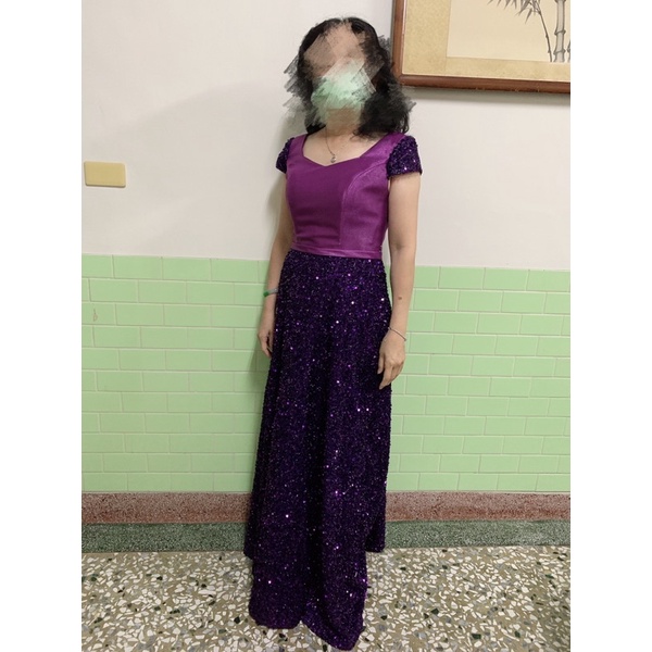 二手 O’MUES 紫色訂製款禮服/媽媽禮服