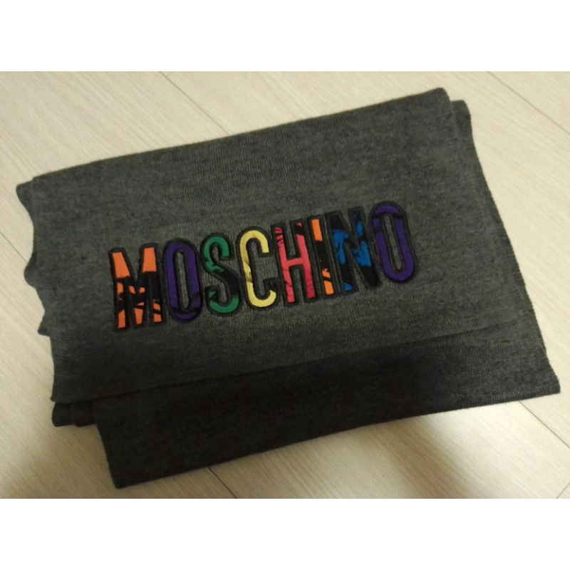 MOSCHINO 灰色圍巾