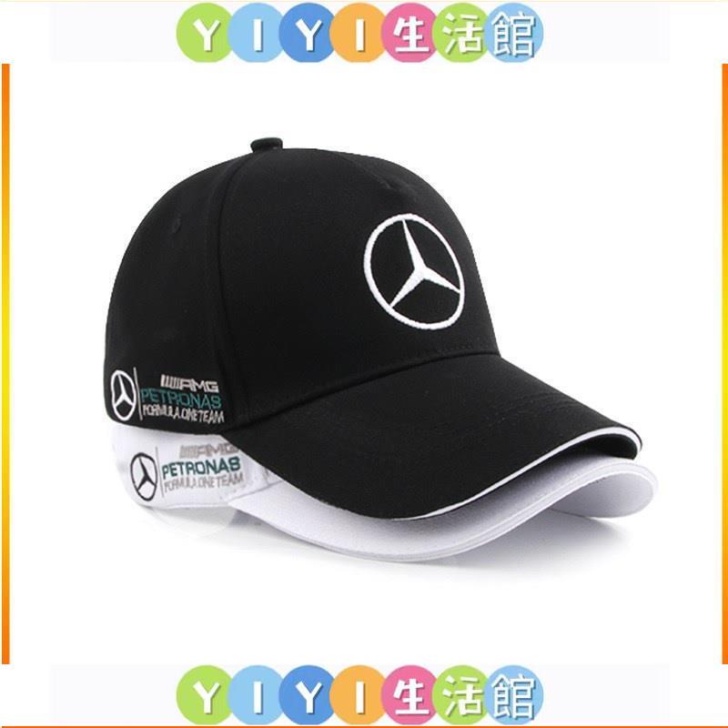 【YIYI】benz 賓士帽子汽車標志鴨舌帽AMG汽車帽展覽帽男車運動帽棒球帽女 定制