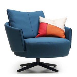 藍牛皮休閒椅 單人椅 單人沙發 單人位 懶人椅 懶人沙發 椅子 椅凳 客廳椅 AOZ-L938 橙家居家具