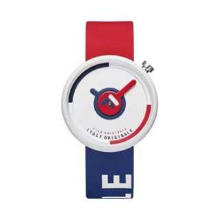 【FILA Watch】復古翻玩撞色拼接運動腕錶-魅力藍紅/38-6126-001/台灣總代理公司貨享兩年保固