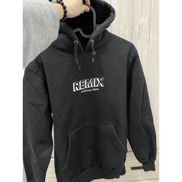REMIX 帽T 厚磅 黑色 二手