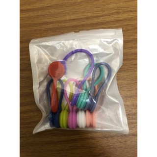 磁吸束環綁線器整線器（一包）磁吸集線器馬卡龍捲線器 繞線器 集線器 磁吸糖果色收線器固線器綁線繩收納