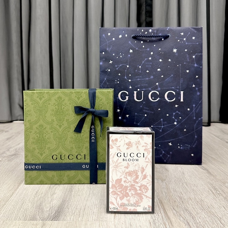 Gucci 香水 bloom 100ml 附提袋 紙盒+緞帶專櫃送禮包裝 花悅淡香精 古馳