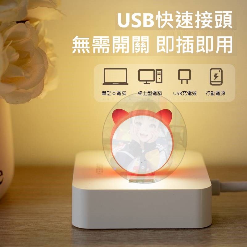 萌貓USB語音燈 人工智能語音LED聲控感應小夜燈 臥室氛圍燈 攜便式聲控LED小夜燈