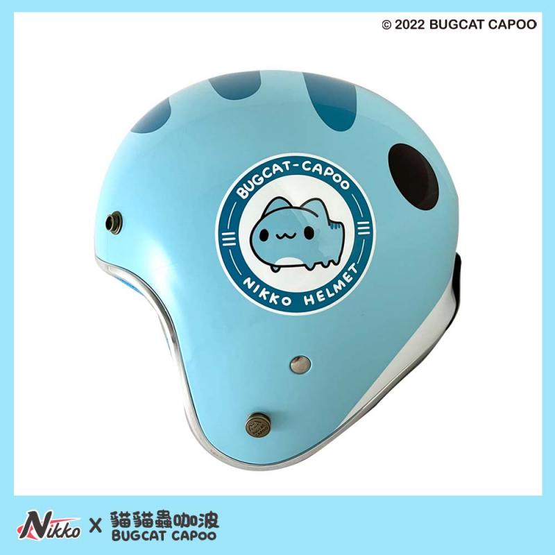 Nikko N 401A 復古 3/4 半罩 安全帽 彩繪 貓貓蟲 咖波 聯名 經典 復刻 藍 可愛 內襯 可拆
