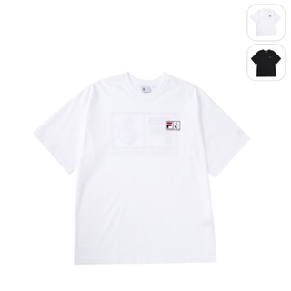 【FILA】男性 短袖圓領T恤-白色 1TEW-1820-WT