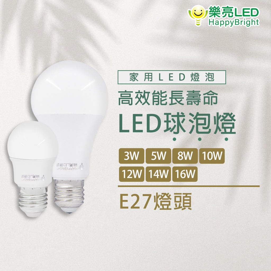 樂亮 LED燈泡 加亮不加價 低瓦數高亮度 3W 5W 8W 10W 12W 14W 16W 20W 無藍光 省電燈泡