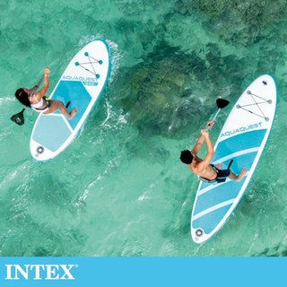 【INTEX】青年款充氣式SUP立槳-長240CM獨木舟/橡皮艇(附收納袋+手動幫浦+滑槳)(68241NP)戶外冒險