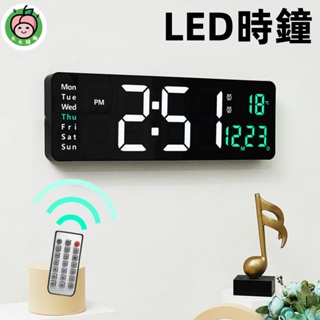 ⚡🇹🇼現貨⚡LED鏡面數字鐘 LED掛鐘 大字體顯示清晰 LED掛鐘 靜音時鐘 USB插電 電子時鐘 LED時鐘