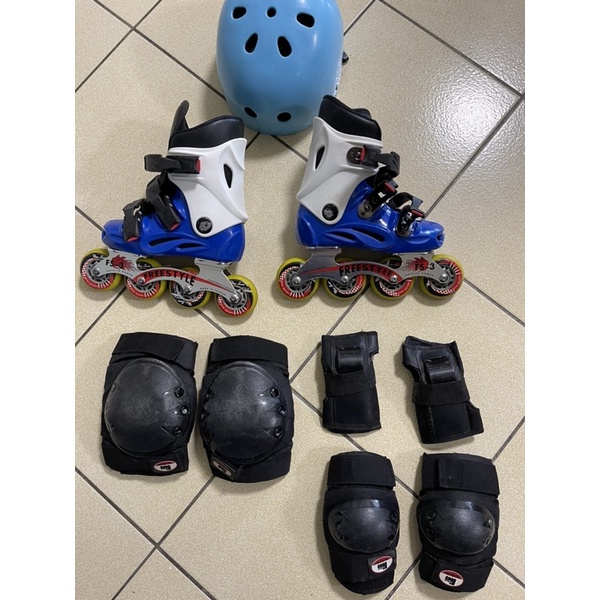 【D.L.D 多輪多】［台製］二手 兒童 FS-3鋁合金底座 專業競速直排輪 溜冰鞋