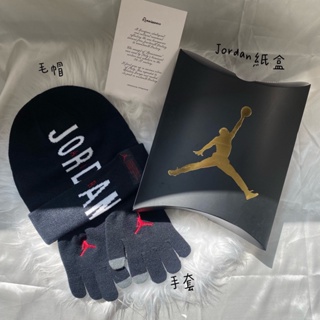 現貨*Nike Air Jordan 毛帽+針織手套 禮盒組