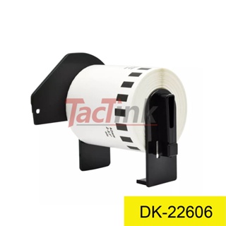 【TacTink】Brother DK-22606 62mm 相容連續標籤防水膠質紙捲含支架