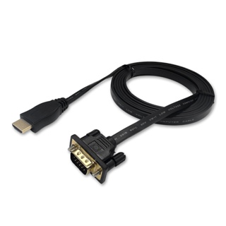 HDMI轉VGA 鍍金 扁線 2.2*7.8MM HDMI 線 1.2m2m3m5m HDMI 轉 VGA頭 線 獨