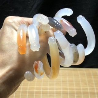 名創優品✨貓爪手鐲 正品A貨 天然巴西玉石 瑪瑙玉髓 貓爪手環 玉石鐲子 交換禮 送女友 生日禮物 玉石手鐲 玉石手環