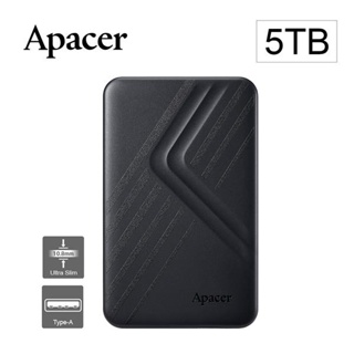 宇瞻 Apacer AC236 5TB USB3.2 Gen1 2.5吋行動硬碟-時尚黑