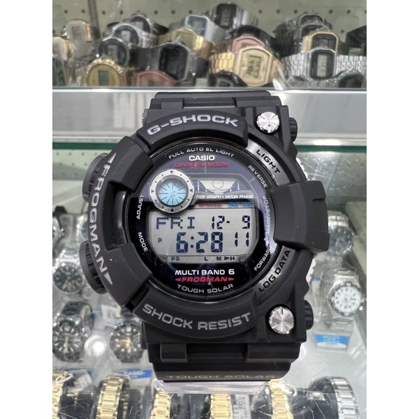 【金台鐘錶】CASIO卡西歐G-SHOCK 潛水用 電波錶 FROGMAN (蛙王)(日版) 黑 GWF-1000-1