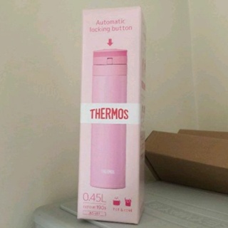 膳魔師 Thermos 超輕量 自動上鎖 不鏽鋼 真空保溫瓶 粉紅色 JNS-451 菲律賓製