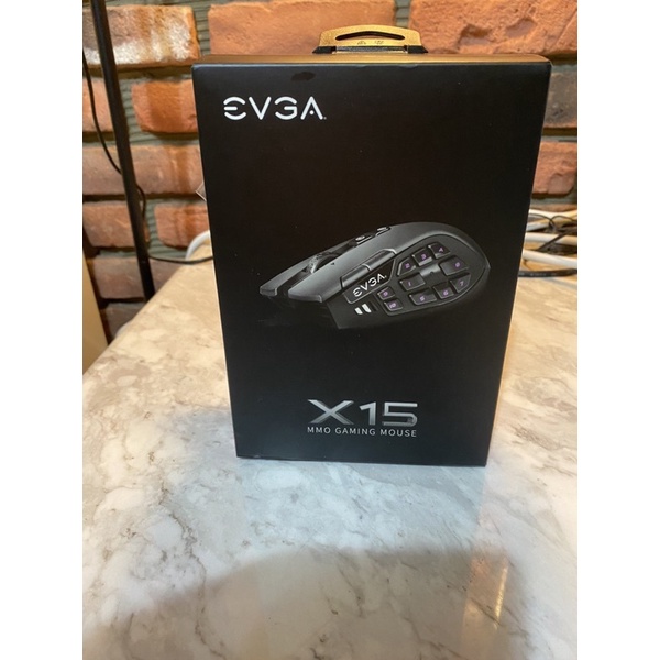 Evga X15 電競滑鼠/有線/16000Dpi/12個物理按鈕的多用途MMO面板/7000萬次點擊/黑色/(全新)