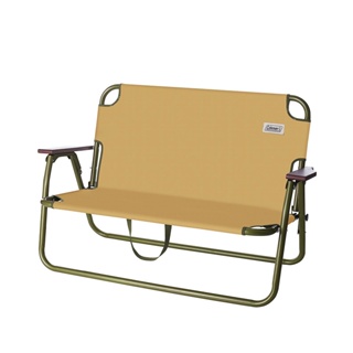 【大山野營-露營趣】日本限量款 Coleman CM-34676 輕鬆摺疊長椅/土狼棕 摺疊椅 折疊椅 情人椅 雙人椅