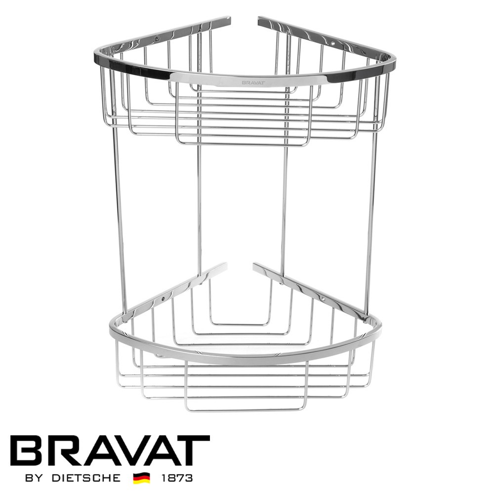BRAVAT 融宜不鏽鋼雙層轉角置物架