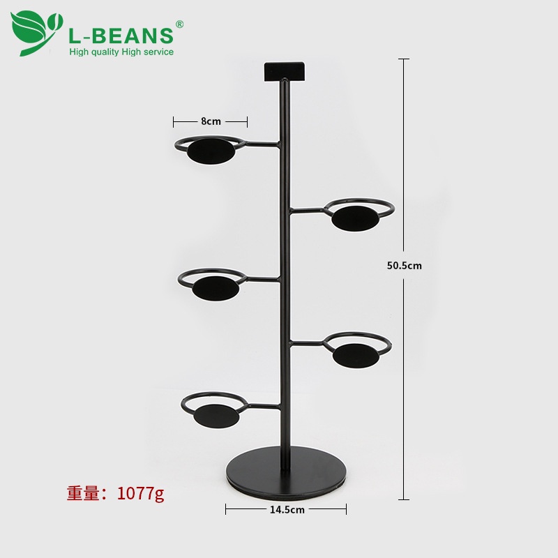 現貨 吧臺産品展示架紙杯飲料杯展示架奶茶店網咖連鎖杯子展示 五孔 OEK9