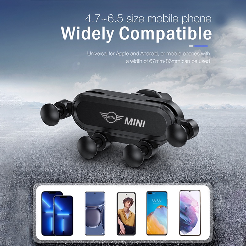 【熱賣】Mini Cooper One S R50 R53 R56 R60 F55 F56 R57自動夾緊重力手機支架可