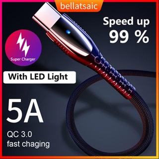 5A Fast Charger LED Light Micro USB / Type-C Charging Cable