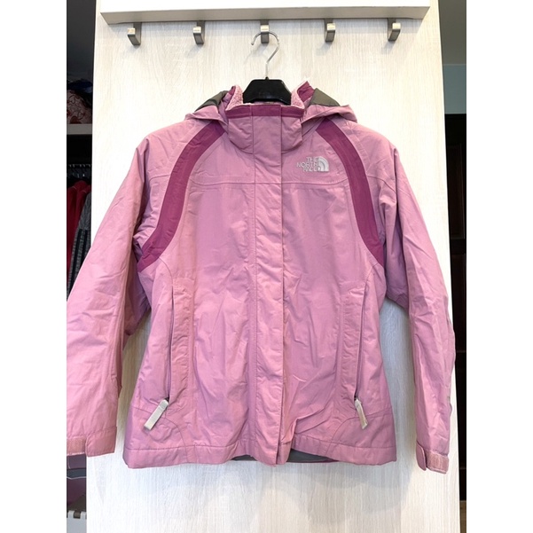 The North Face 專櫃正品 Hyvent 防水透氣外套 帽可收納 優雅紫Girls女童M 優質二手