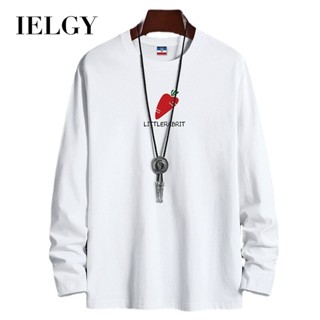 IELGY 【s-6xl】新款男士純棉長袖t恤寬鬆大碼男士上衣